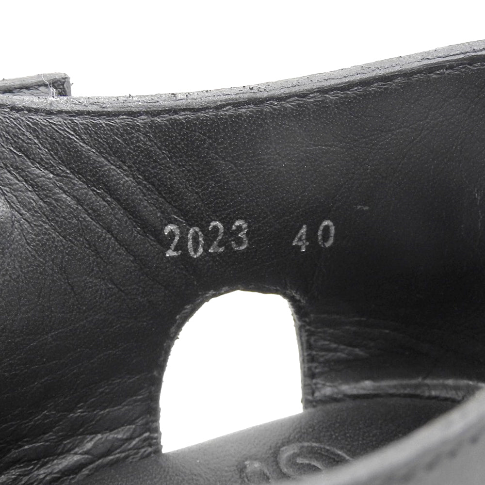 Paraboot パラブーツ 新品同様 パシフィック グルカサンダル シューズ メンズ レザー ブラック 40 シューズ