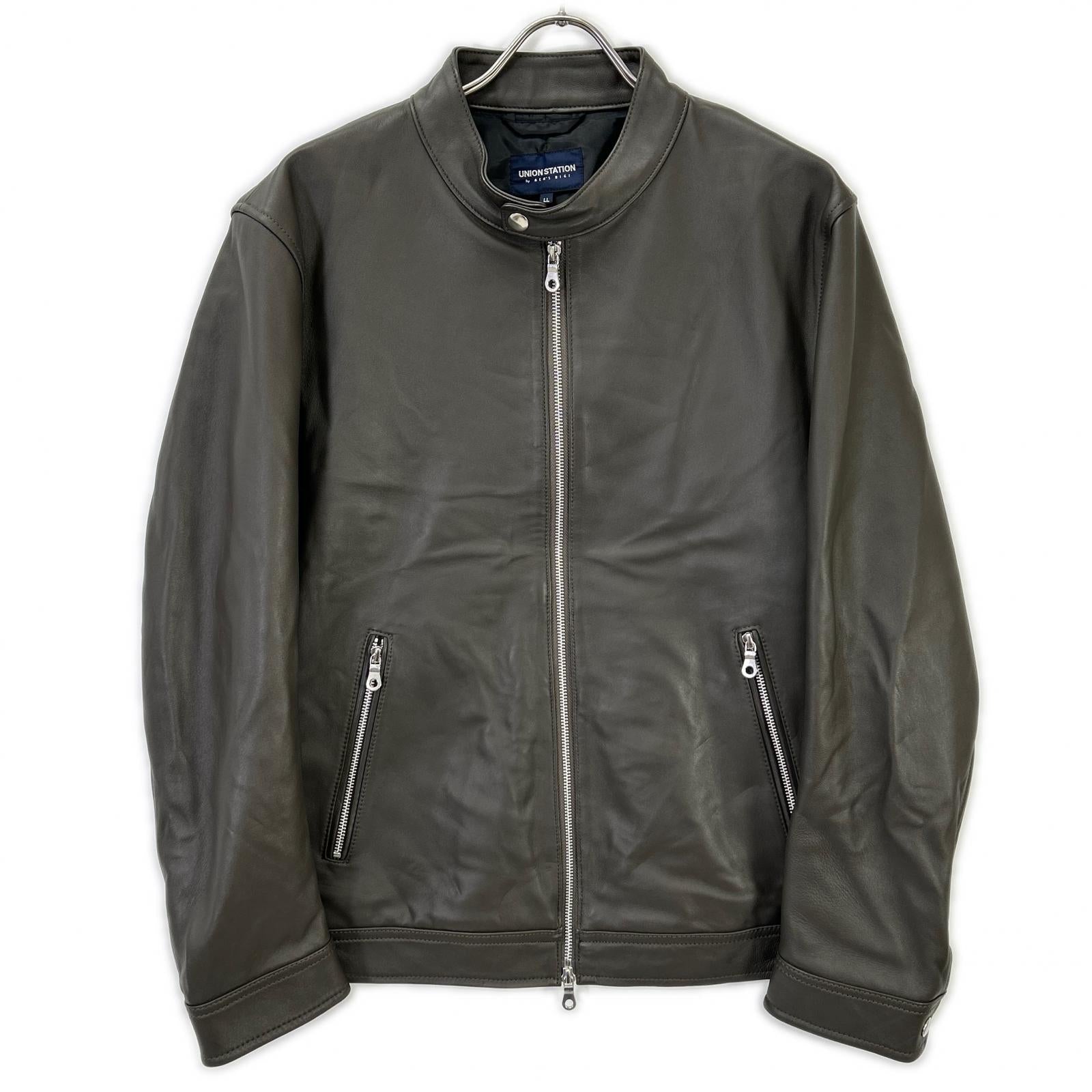 UnionStation ユニオンステーション M0854LJM001 ブラウン シープナッパシングルライダースジャケット ジャケット
