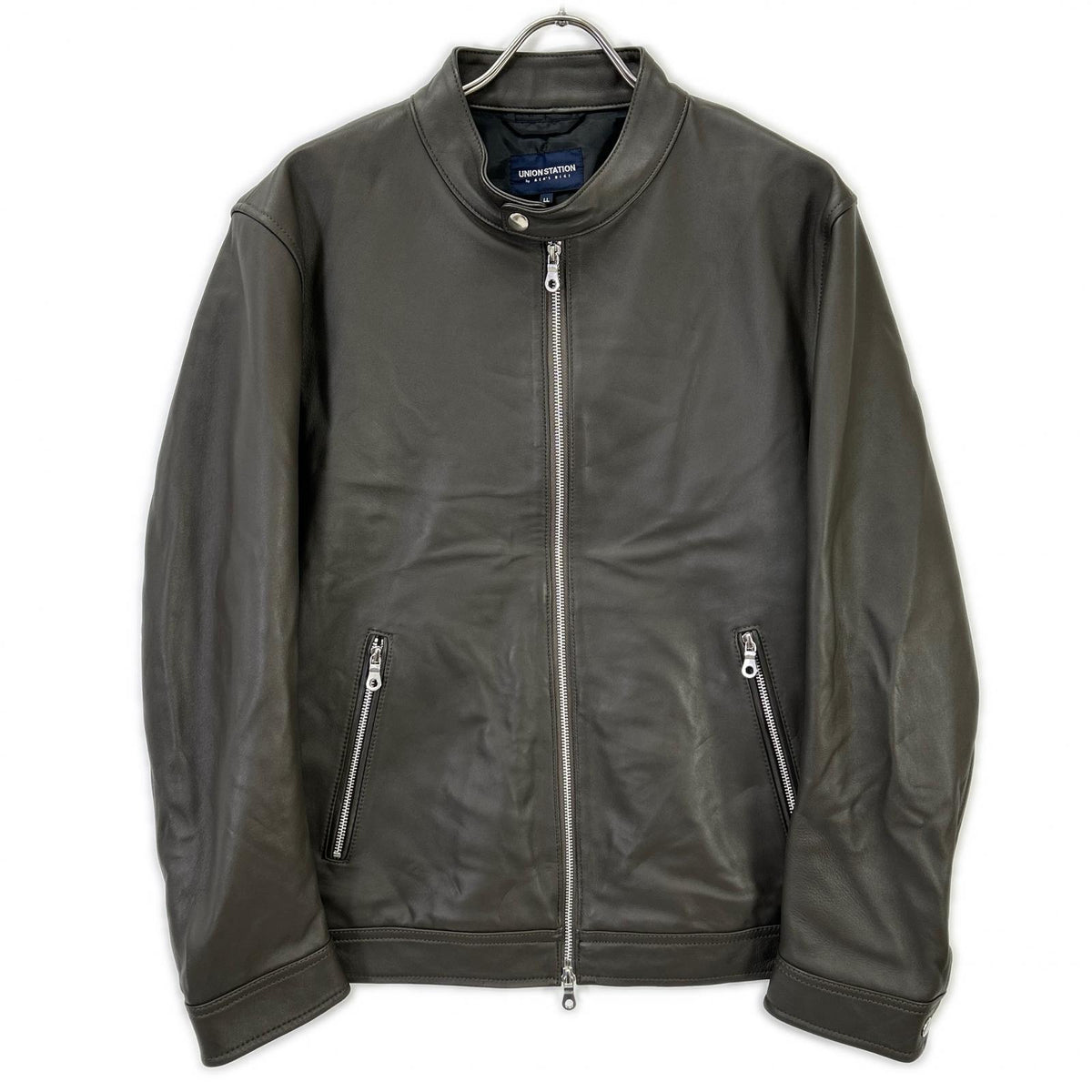 UnionStation ユニオンステーション M0854LJM001 ブラウン シープナッパシングルライダースジャケット ジャケット