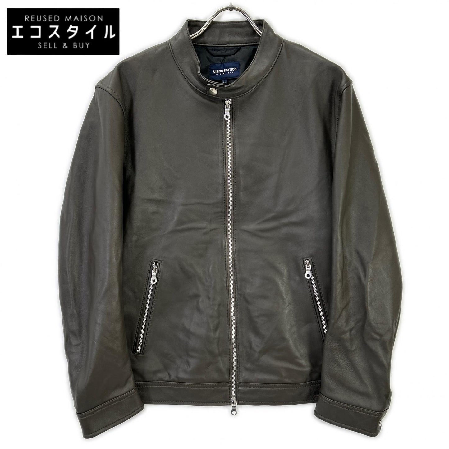 UnionStation ユニオンステーション M0854LJM001 ブラウン シープナッパシングルライダースジャケット ジャケット