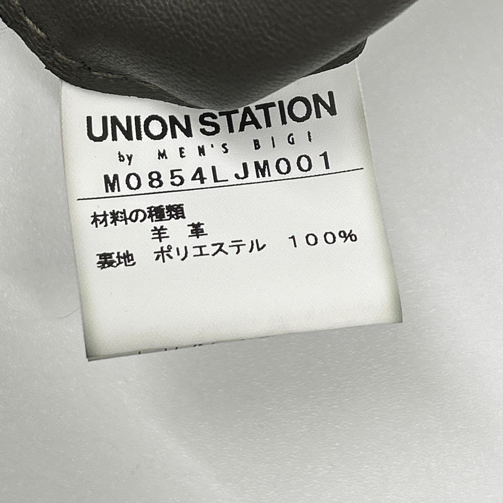 UnionStation ユニオンステーション M0854LJM001 ブラウン シープナッパシングルライダースジャケット ジャケット