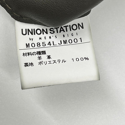 UnionStation ユニオンステーション M0854LJM001 ブラウン シープナッパシングルライダースジャケット ジャケット
