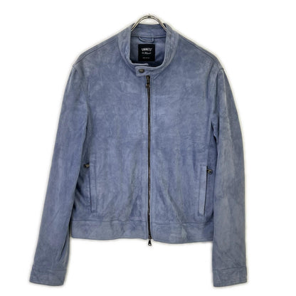 EMMETI エンメティー ブルー JURI GOAT SKIN SUEDE GIAPPONE-074 シングルライダースジャケット ジャケット