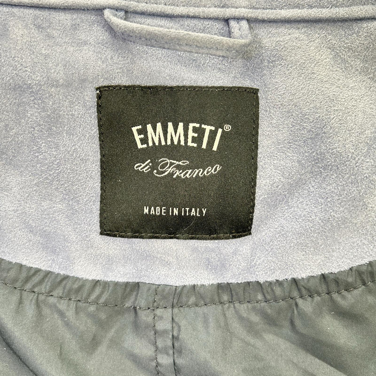 EMMETI Emmeti blue JURI GOAT SKIN SUEDE GIAPPONE-074 single leather riders jacket