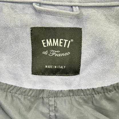 EMMETI Emmeti blue JURI GOAT SKIN SUEDE GIAPPONE-074 single leather riders jacket