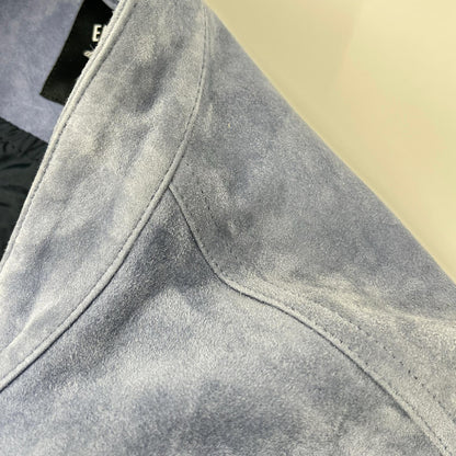 EMMETI Emmeti blue JURI GOAT SKIN SUEDE GIAPPONE-074 single leather riders jacket