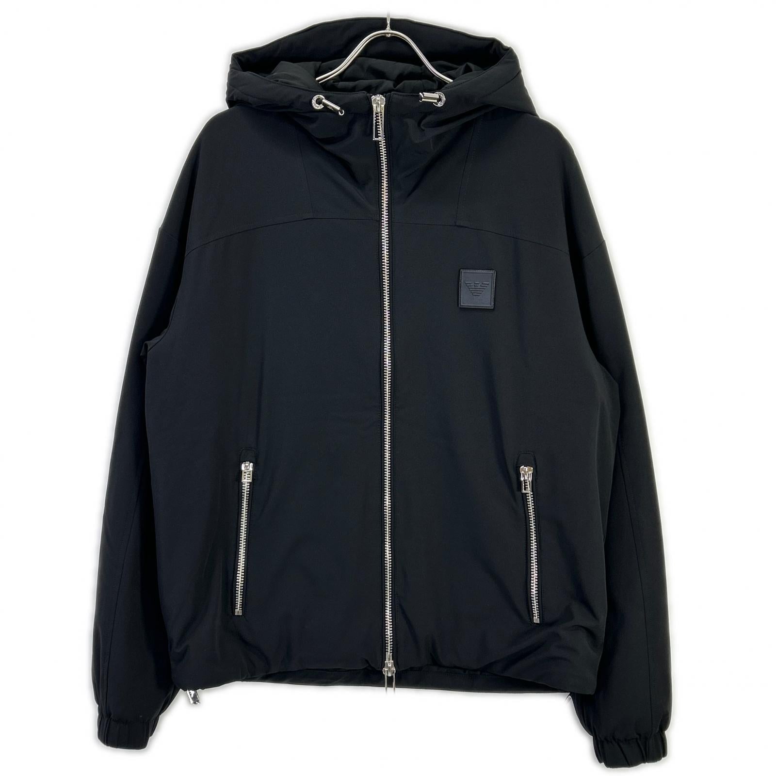 EMPORIOARMANI エンポリオアルマーニ 6L1BH5 1NNIZ 22FW ブラック Logo Hoodie Puffer Jacket ジャケット
