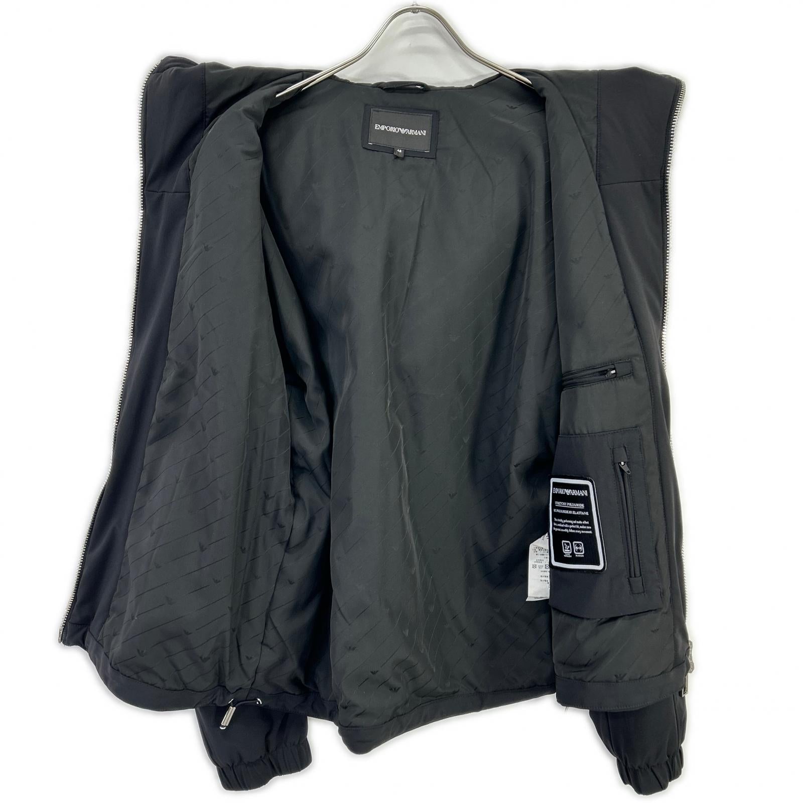 EMPORIOARMANI エンポリオアルマーニ 6L1BH5 1NNIZ 22FW ブラック Logo Hoodie Puffer Jacket ジャケット