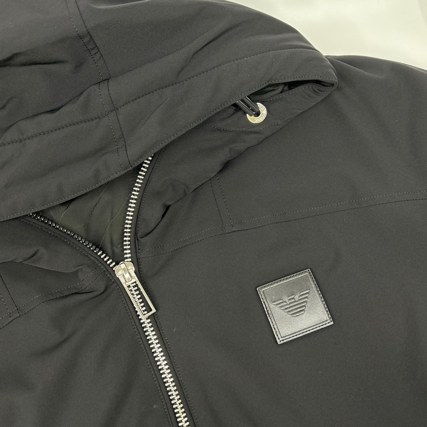 EMPORIOARMANI エンポリオアルマーニ 6L1BH5 1NNIZ 22FW ブラック Logo Hoodie Puffer Jacket ジャケット