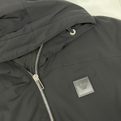 EMPORIOARMANI エンポリオアルマーニ 6L1BH5 1NNIZ 22FW ブラック Logo Hoodie Puffer Jacket ジャケット