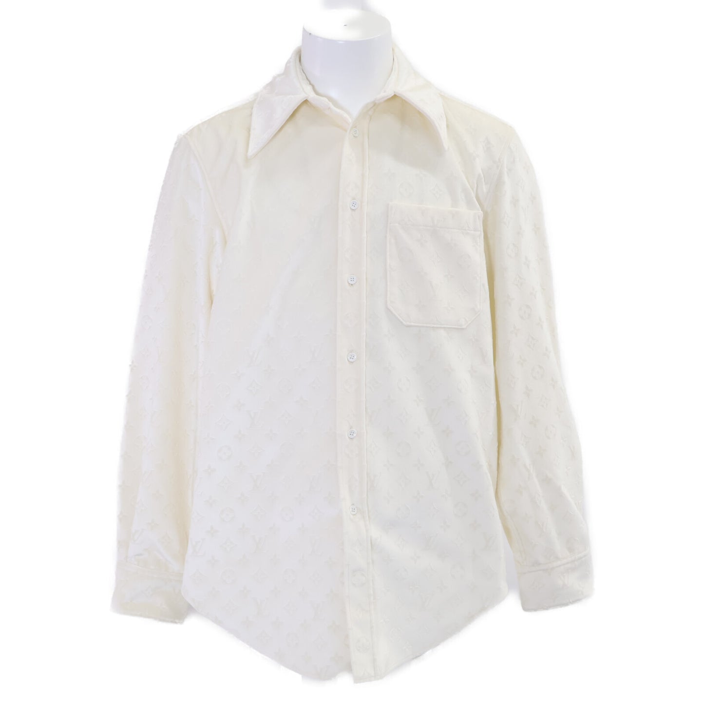 LOUIS VUITTON ルイヴィトン 【国内正規】RM222 PI0 HNS62W モノグラム ベルベット クラシックシャツ トップス