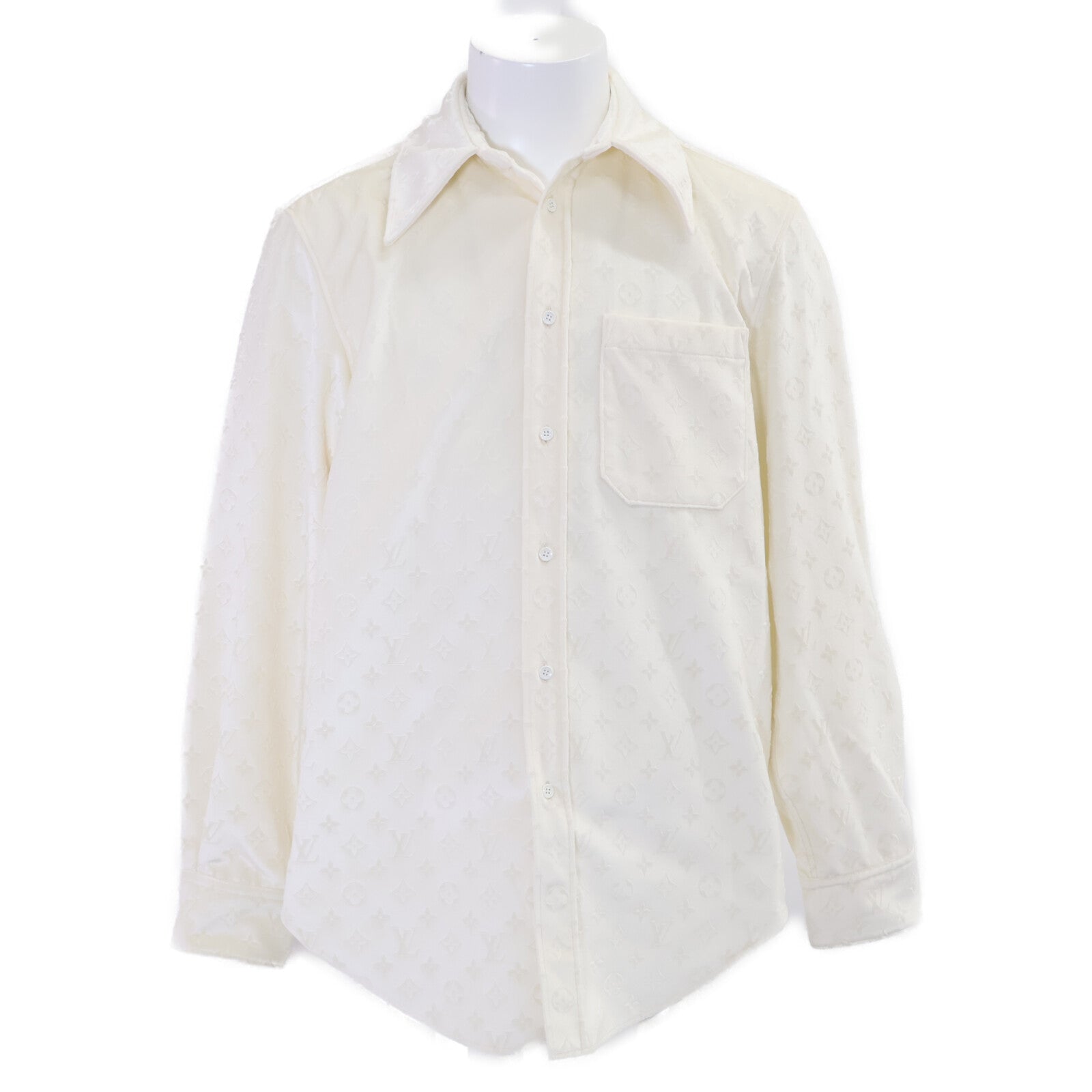 LOUIS VUITTON ルイヴィトン 【国内正規】RM222 PI0 HNS62W モノグラム ベルベット クラシックシャツ トップス
