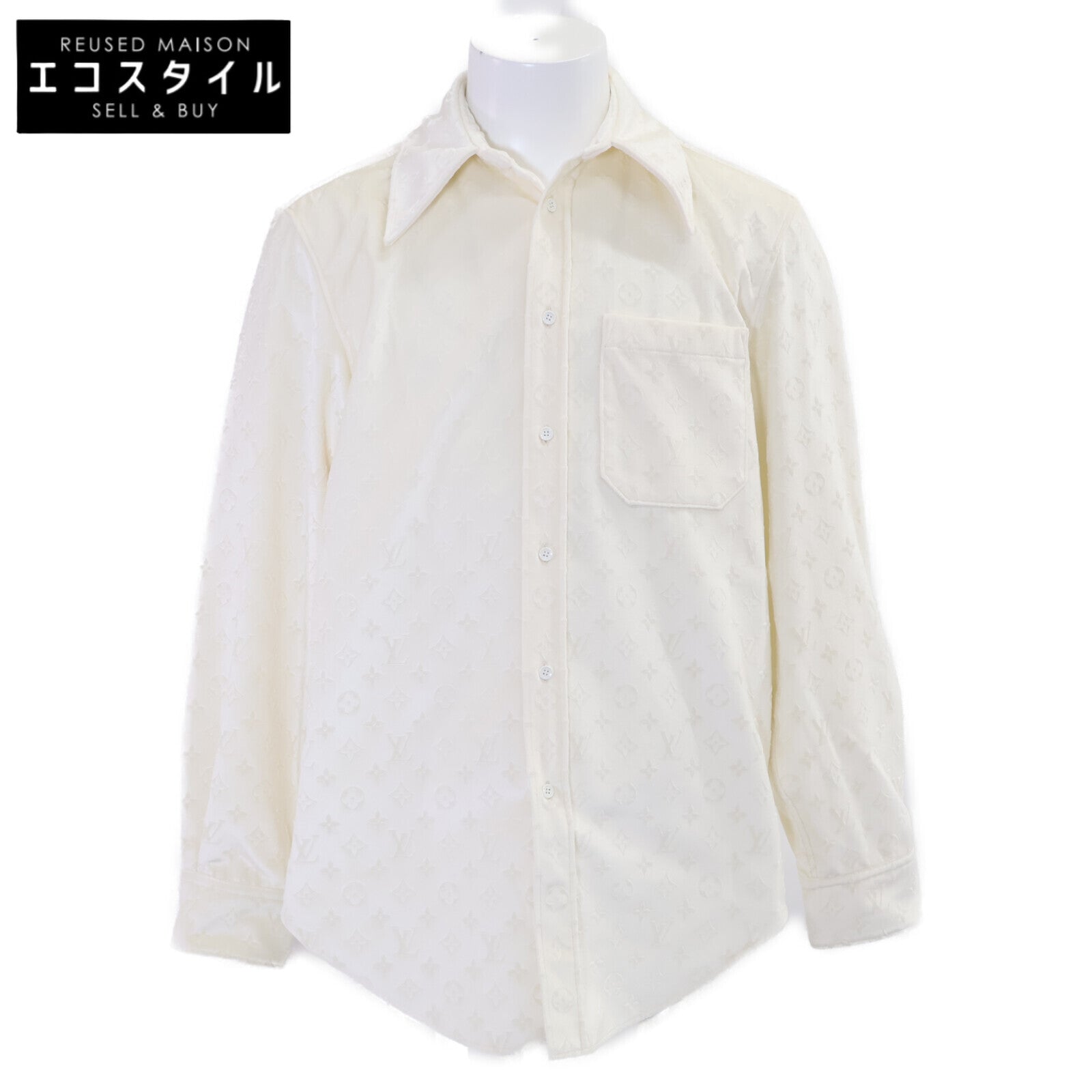 LOUIS VUITTON ルイヴィトン 【国内正規】RM222 PI0 HNS62W モノグラム ベルベット クラシックシャツ トップス