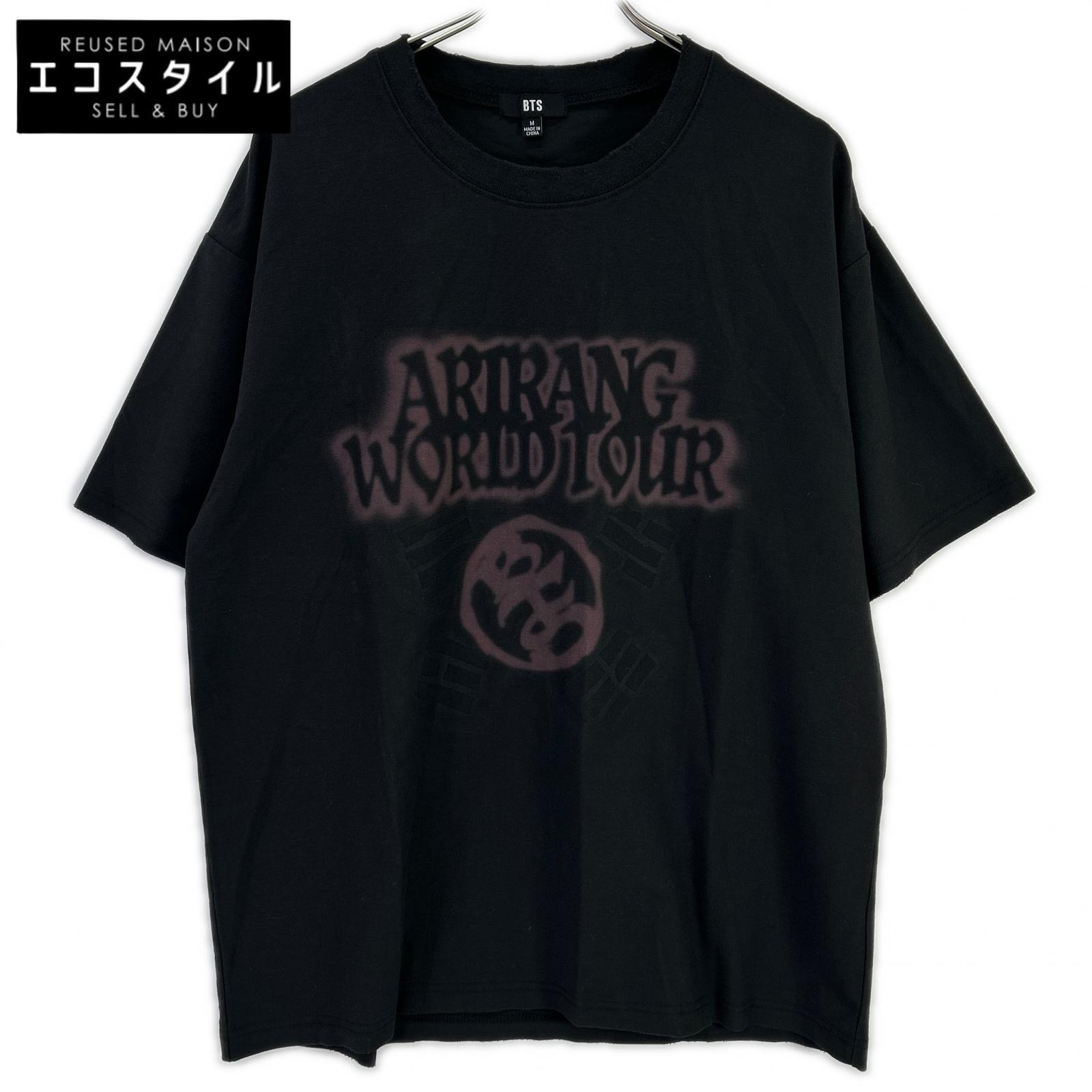 【BTS】black ARIRANG T-SHIRT KOREA vintage-finish T-shirt top