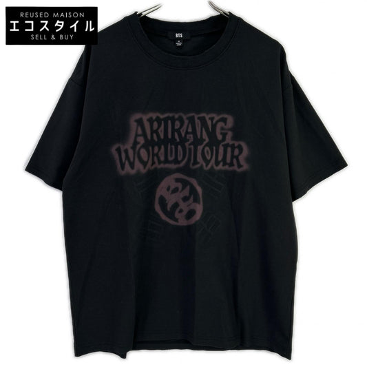 【BTS】ブラック ARIRANG T-SHIRT KOREA ヴィンテージ加工Tシャツ トップス