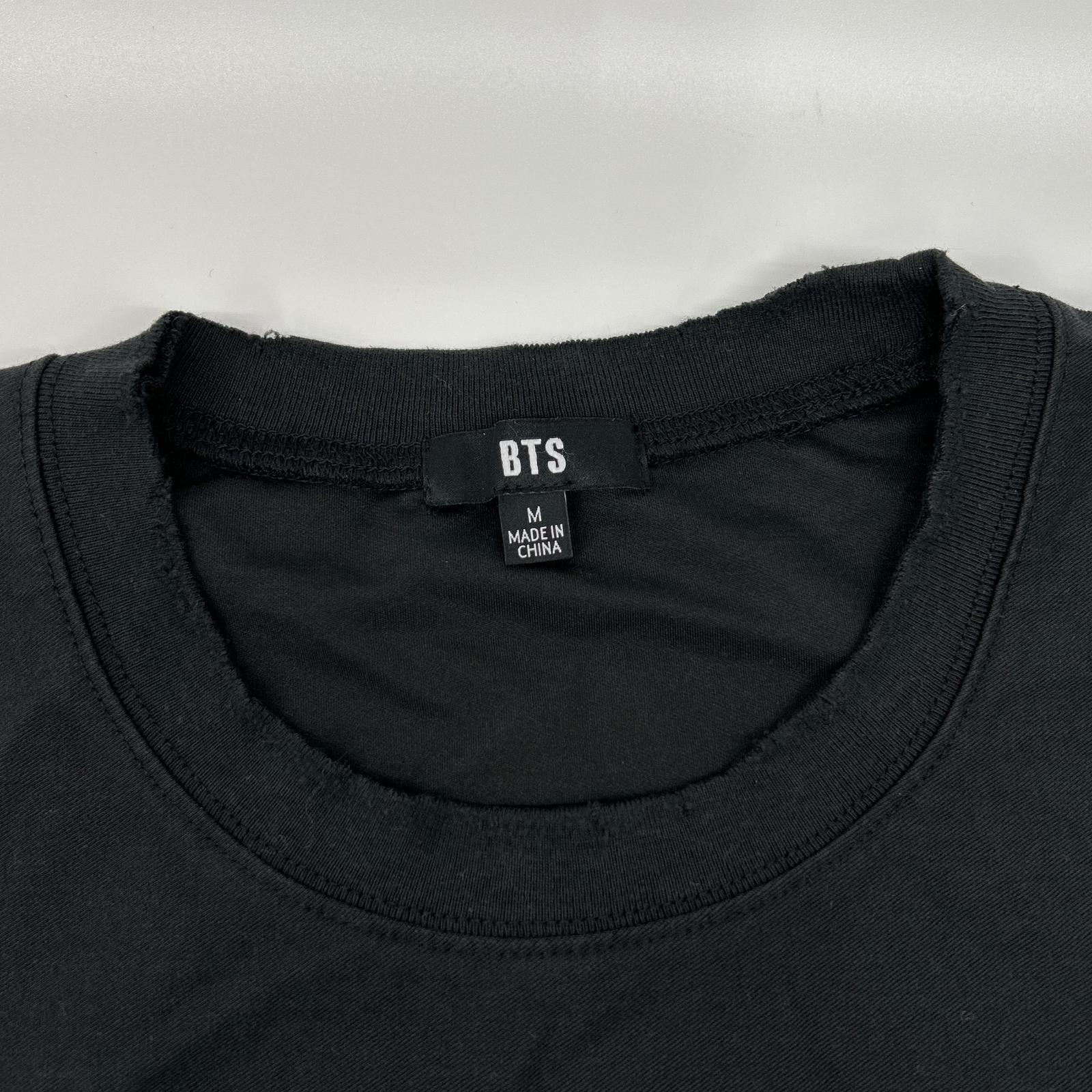 【BTS】ブラック ARIRANG T-SHIRT KOREA ヴィンテージ加工Tシャツ トップス