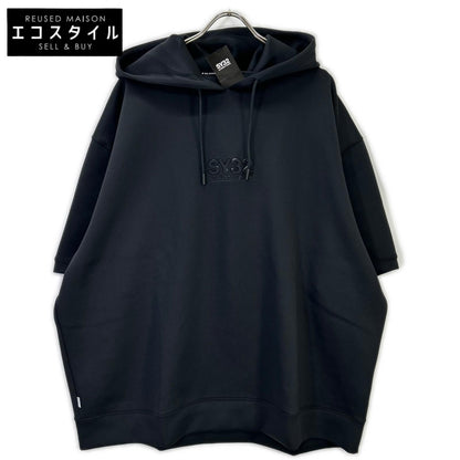 SY32 by SWEET YEARS エスワイサーティトゥーバイスウィートイヤーズ ブラック 15061DF DOUBLE KNIT EMBROIDERY LOGO HOODIE トップス