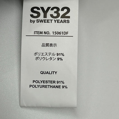 SY32 by SWEET YEARS エスワイサーティトゥーバイスウィートイヤーズ ブラック 15061DF DOUBLE KNIT EMBROIDERY LOGO HOODIE トップス