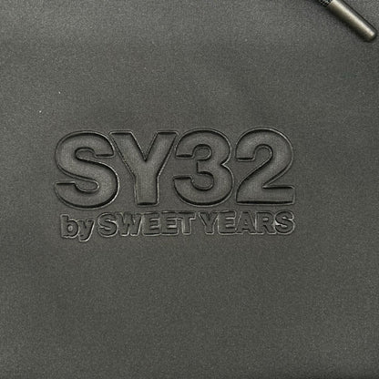 SY32 by SWEET YEARS エスワイサーティトゥーバイスウィートイヤーズ ブラック 15061DF DOUBLE KNIT EMBROIDERY LOGO HOODIE トップス