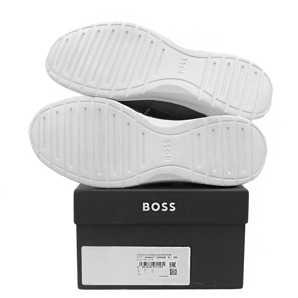 BOSS ボス 新品同様 エクストリーム ラン ニット ローカットスニーカー シューズ メンズ グレー 28.0cm 50498247 シューズ