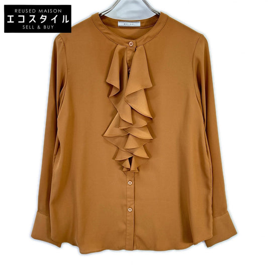 BEIGE ベイジ ブラウン MAKALU フリルブラウス トップス