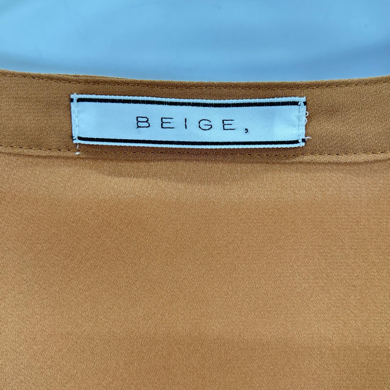 BEIGE ベイジ ブラウン MAKALU フリルブラウス トップス