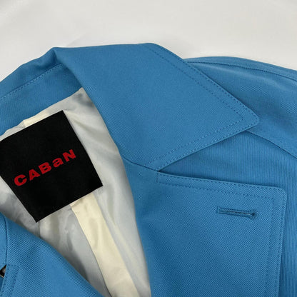 CABaN キャバン ライトブルー ウールギャバジン ショートトレンチコート コート