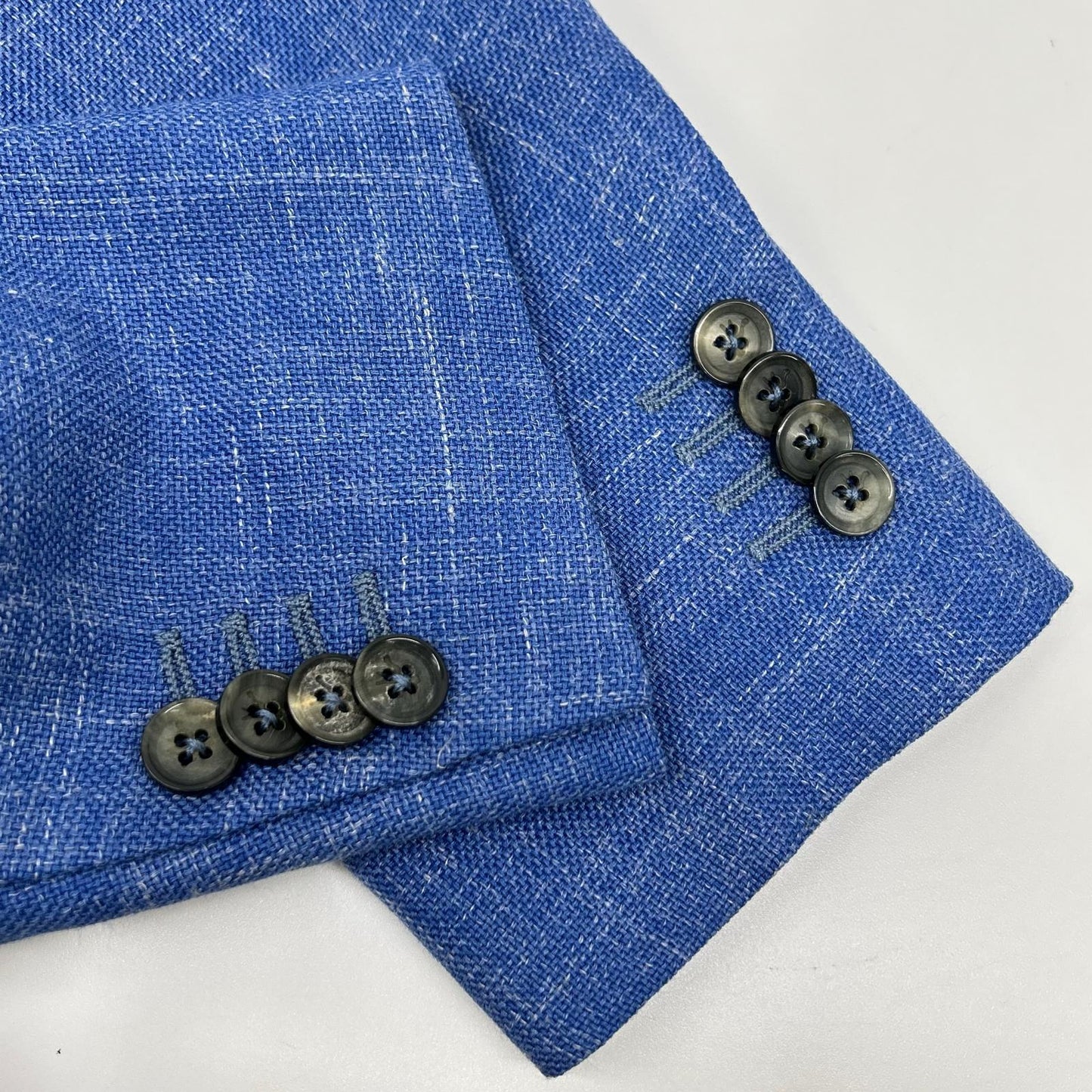 ISAIA イザイア SAILOR ブルー ウールシルクリネン 段返り 3B シングル ジャケット ジャケット