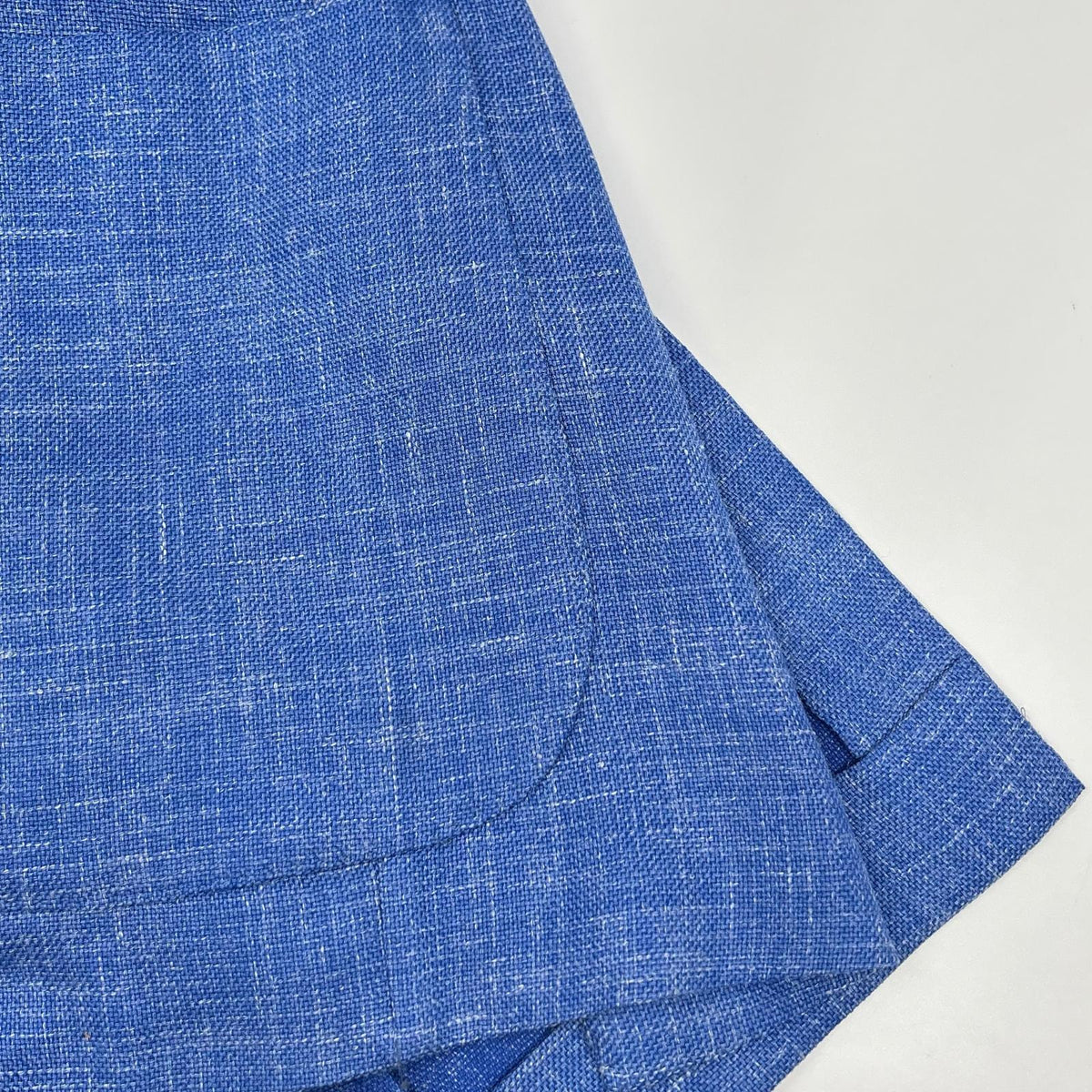 ISAIA SAILOR blue wool-silk-linen three-button single-breasted jacket with rolled lapels