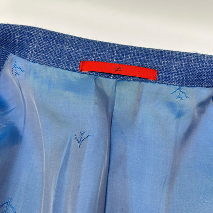 ISAIA イザイア SAILOR ブルー ウールシルクリネン 段返り 3B シングル ジャケット ジャケット