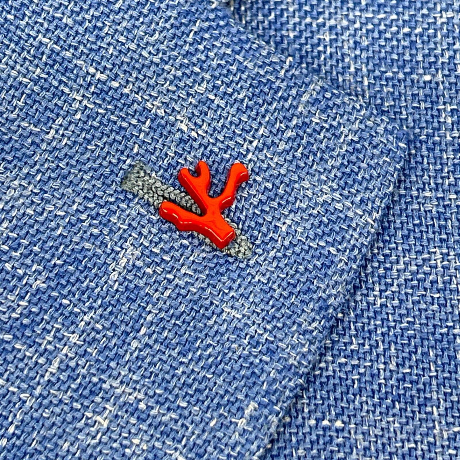 ISAIA イザイア SAILOR ブルー ウールシルクリネン 段返り 3B シングル ジャケット ジャケット