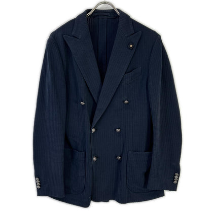LARDINI ラルディーニ JG32906MQ ネイビー ダブル シアサッカー ジャケット ジャケット