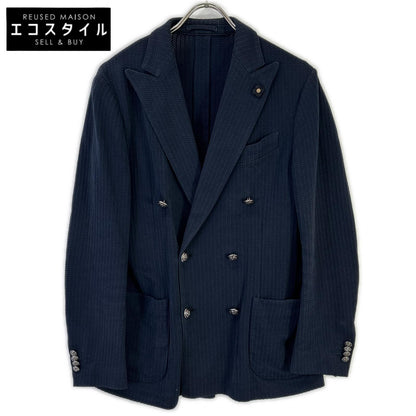 LARDINI ラルディーニ JG32906MQ ネイビー ダブル シアサッカー ジャケット ジャケット