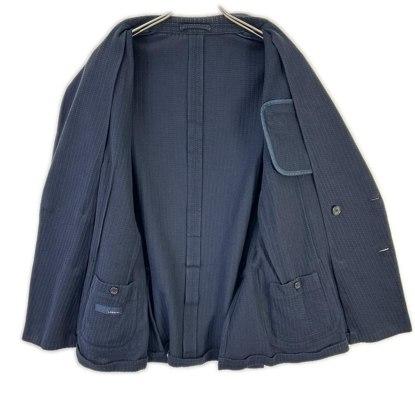 LARDINI ラルディーニ JG32906MQ ネイビー ダブル シアサッカー ジャケット ジャケット