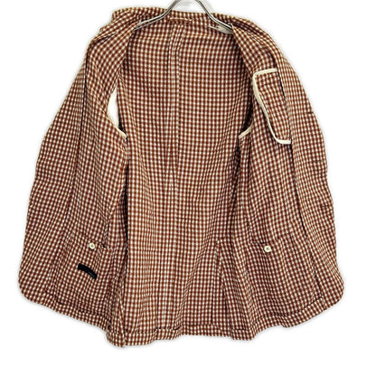LARDINI ラルディーニ JG32903Q コットンリネン チェック シングル 3B 段返り ジャケット ジャケット