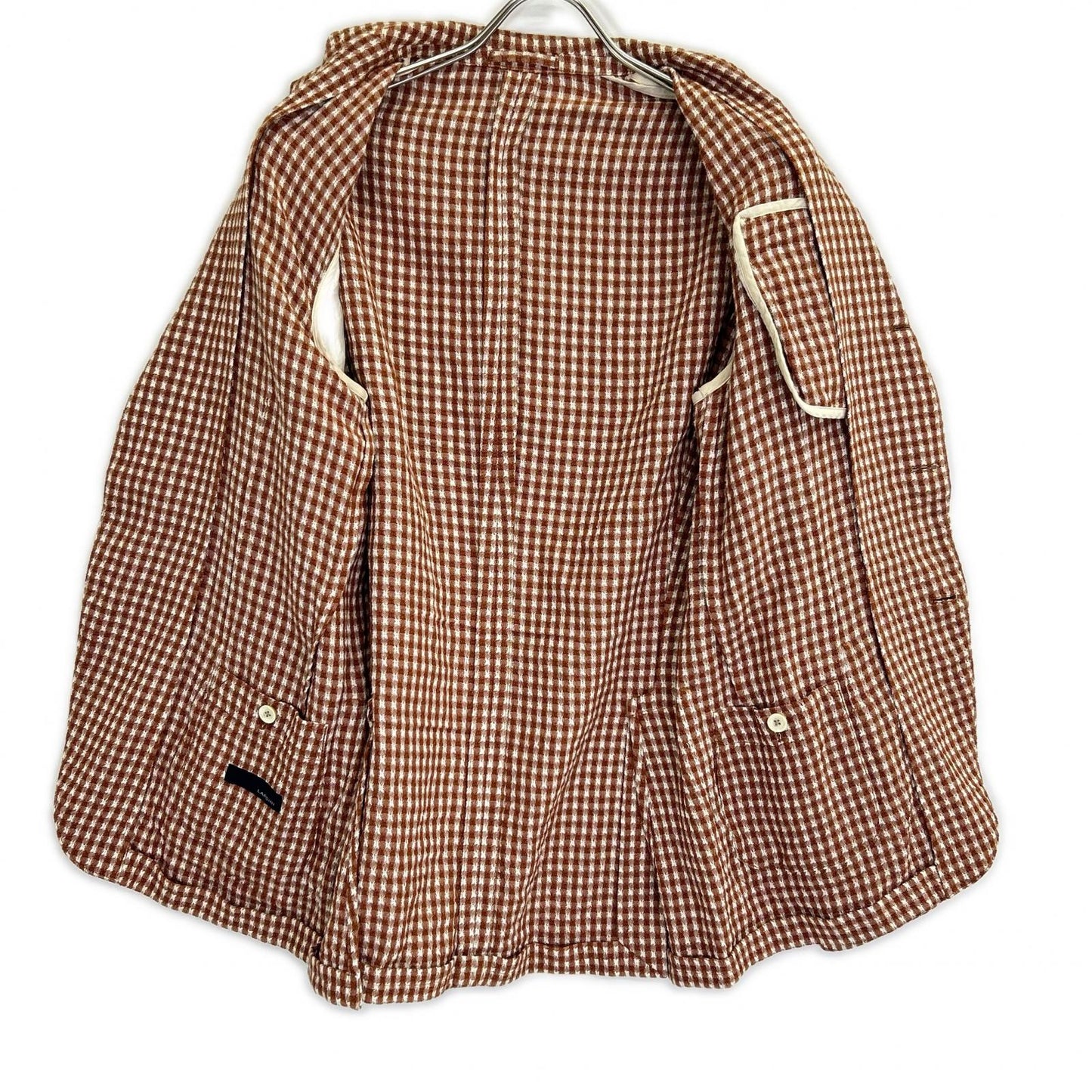 LARDINI ラルディーニ JG32903Q コットンリネン チェック シングル 3B 段返り ジャケット ジャケット
