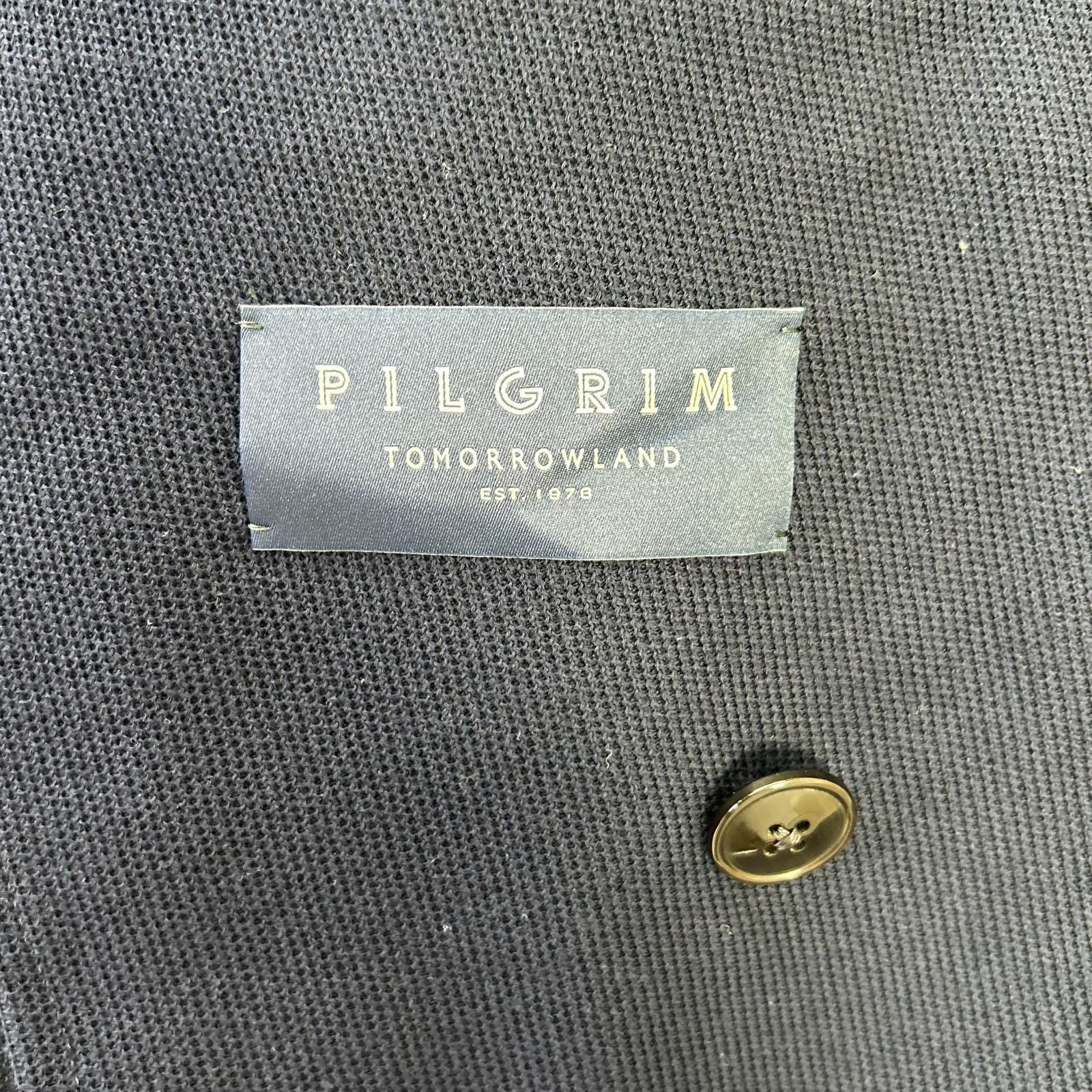 TOMORROWLAND PILGRIM トゥモローランドピルグリム ネイビー コットンジャージー ダブルブレステッド6Bブレザー ジャケット