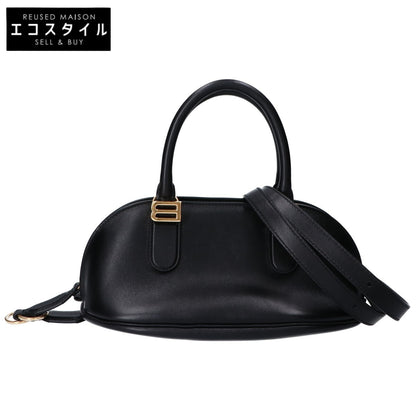 BALENCIAGA バレンシアガ 868585 2026夏コレクション ショーピース ブラック Bolero スムースカーフ ボウリングバッグ ミニ ショルダーバッグ