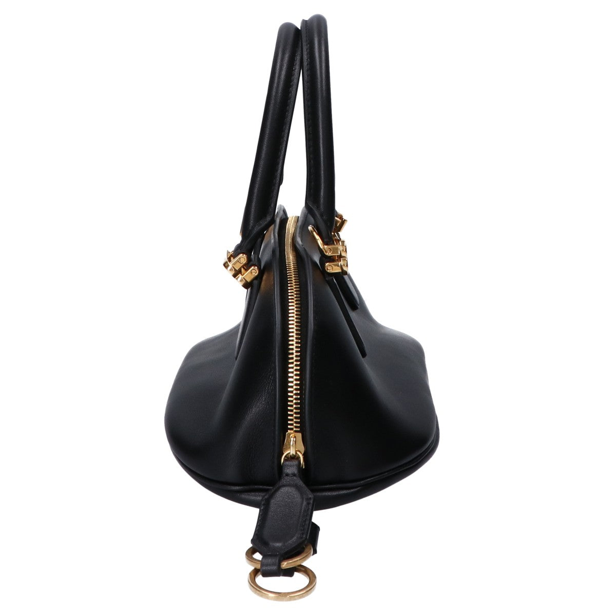 BALENCIAGA バレンシアガ 868585 2026夏コレクション ショーピース ブラック Bolero スムースカーフ ボウリングバッグ ミニ ショルダーバッグ
