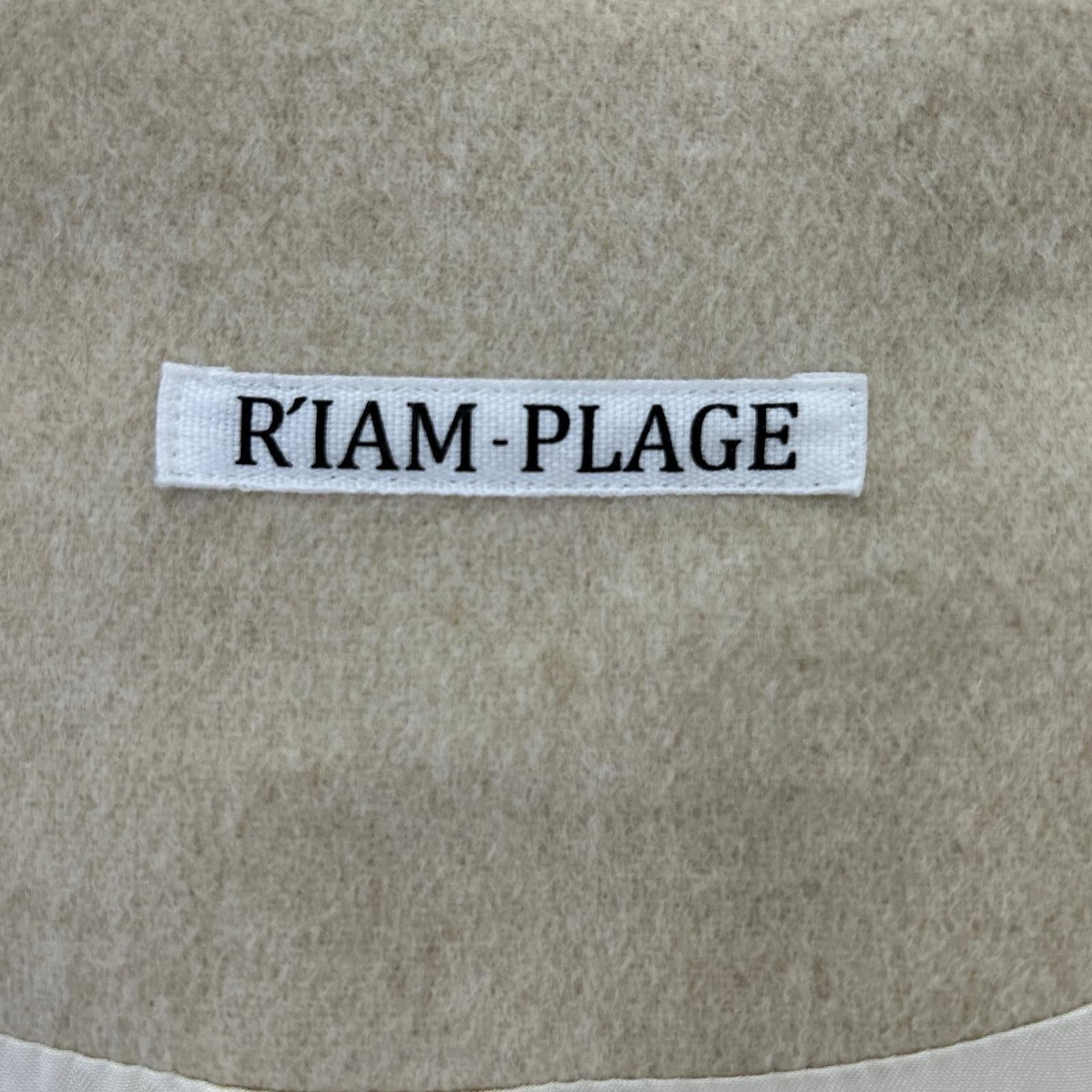 R'IAM-PLAGE リアムプラージュ 21年 アイボリー ウール ノーカラーコート コート