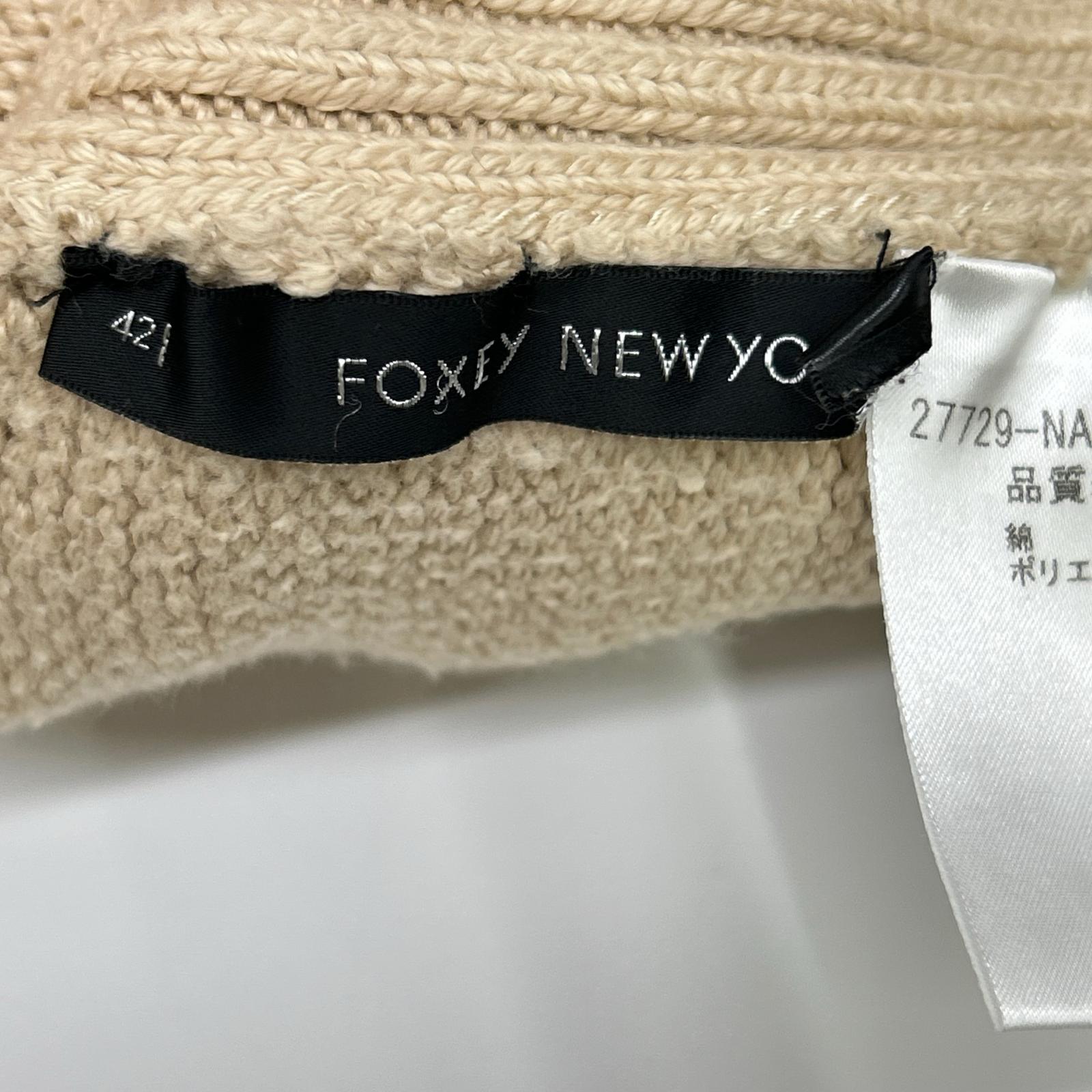 FOXEY NEW YORK フォクシーニューヨーク ベージュ エンジェルヘアコットン タートルネック トップス