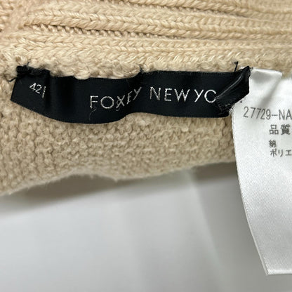 FOXEY NEW YORK フォクシーニューヨーク ベージュ エンジェルヘアコットン タートルネック トップス