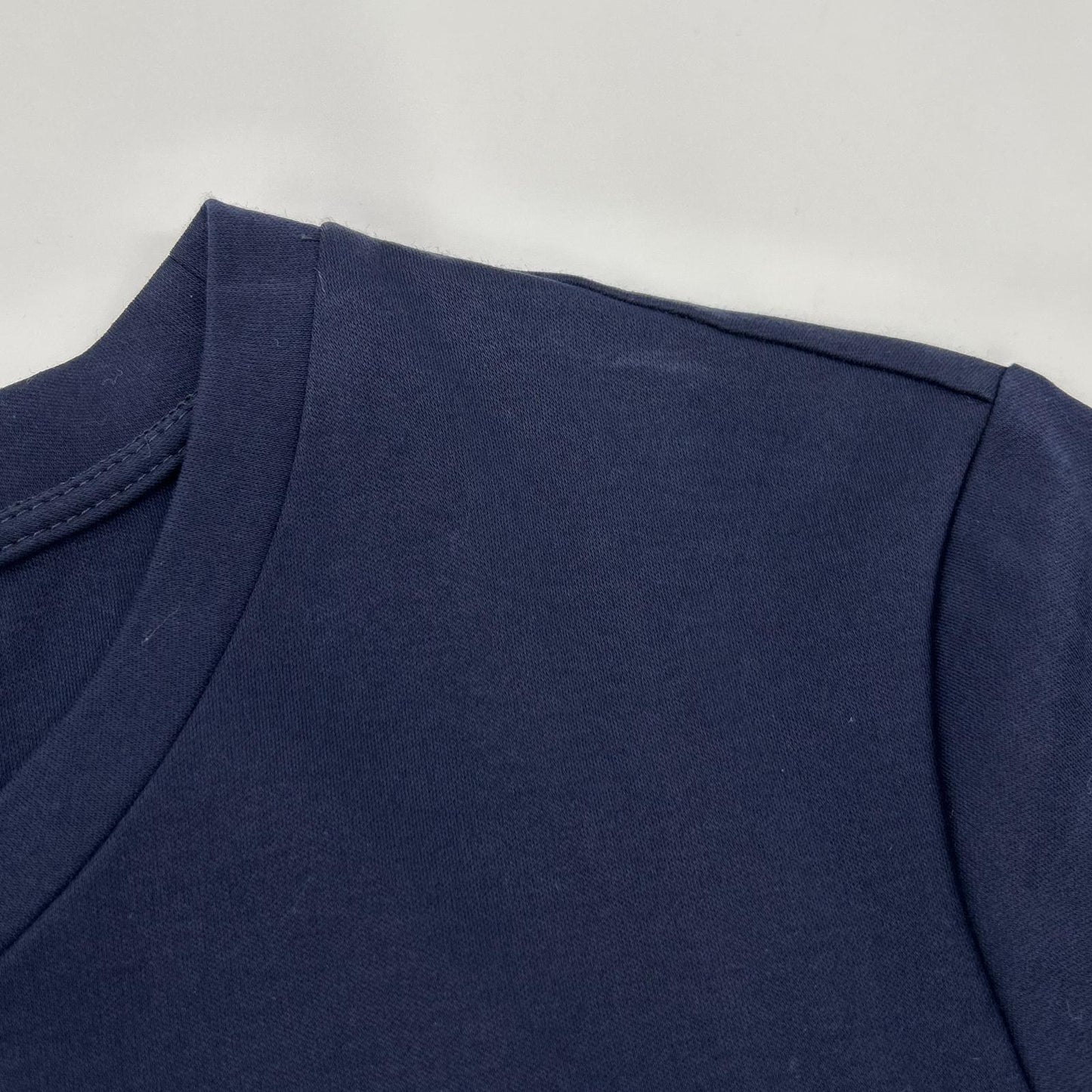 FOXEY フォクシー ネイビー ロゴ刺繍 クルーネック Tシャツ トップス