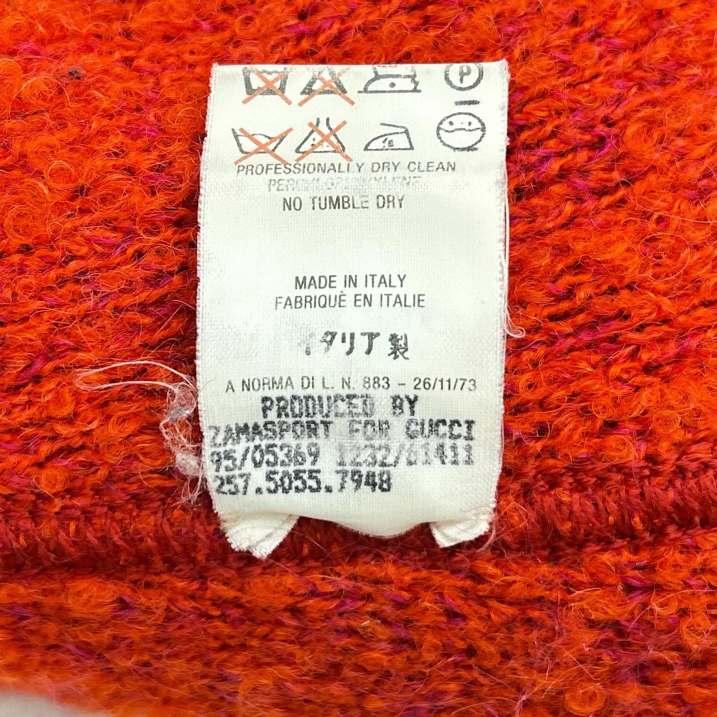 GUCCI グッチ 257.5055.7948 オールド レッド アルパカウール モヘア カーディガン トップス