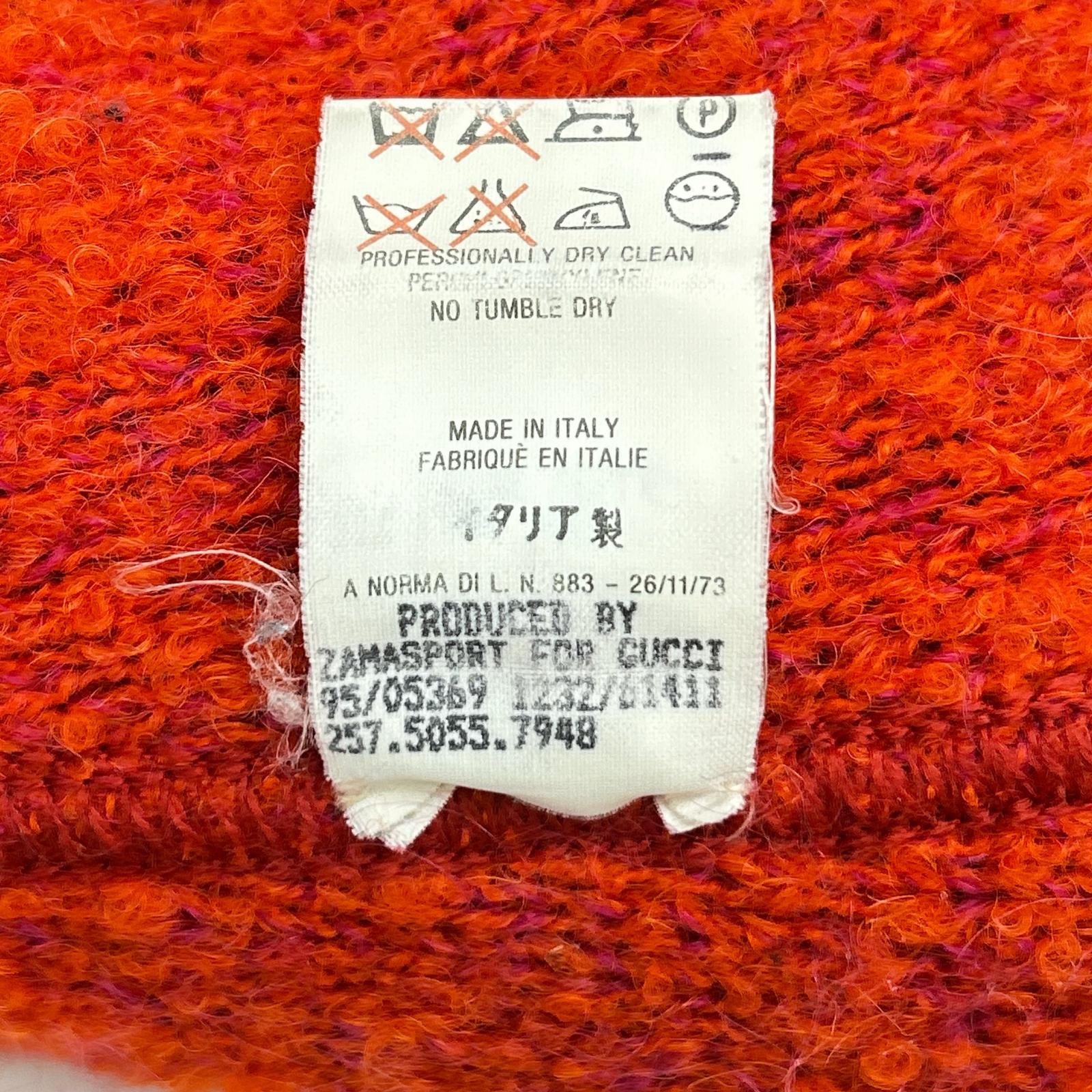 GUCCI グッチ 257.5055.7948 オールド レッド アルパカウール モヘア カーディガン トップス
