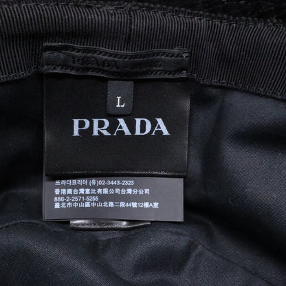 PRADA プラダ 【美品】2HC137 13I4 トライアングルロゴ コーデュロイ バケットハット 帽子