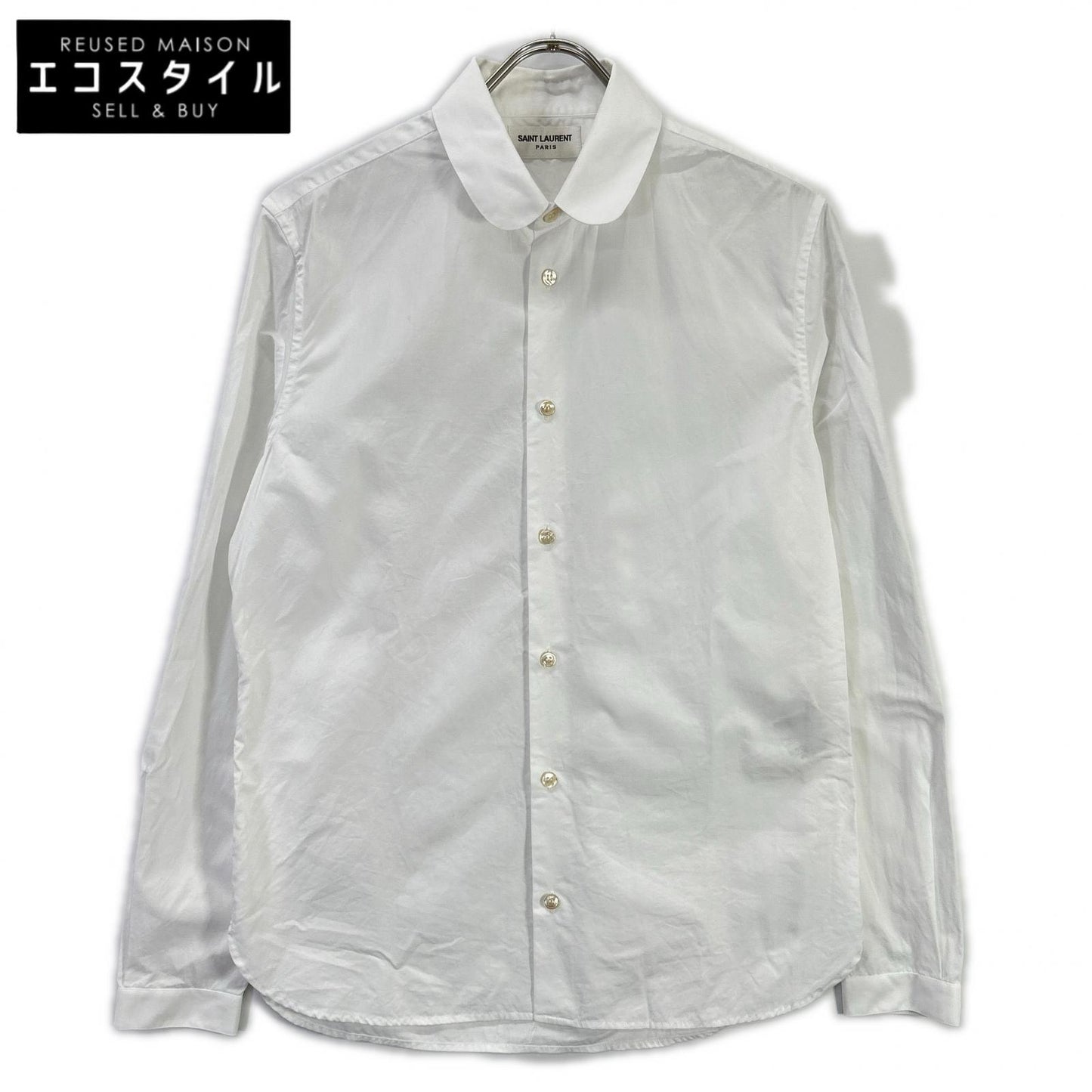 SAINT LAURENT PARIS サンローランパリ 19年 599213 ホワイト コットン 長袖シャツ トップス