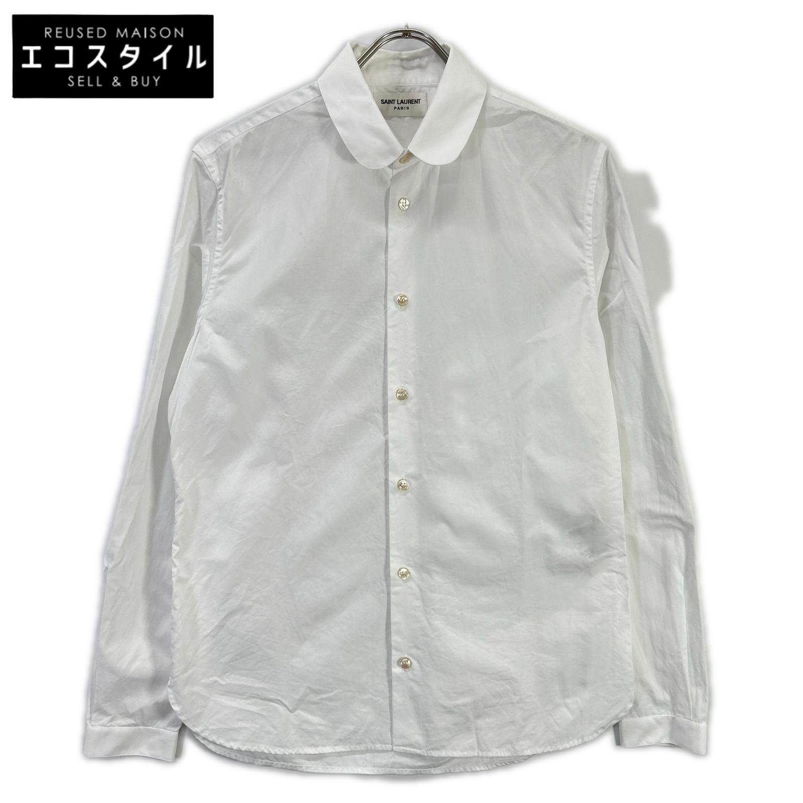 SAINT LAURENT PARIS サンローランパリ 19年 599213 ホワイト コットン 長袖シャツ トップス