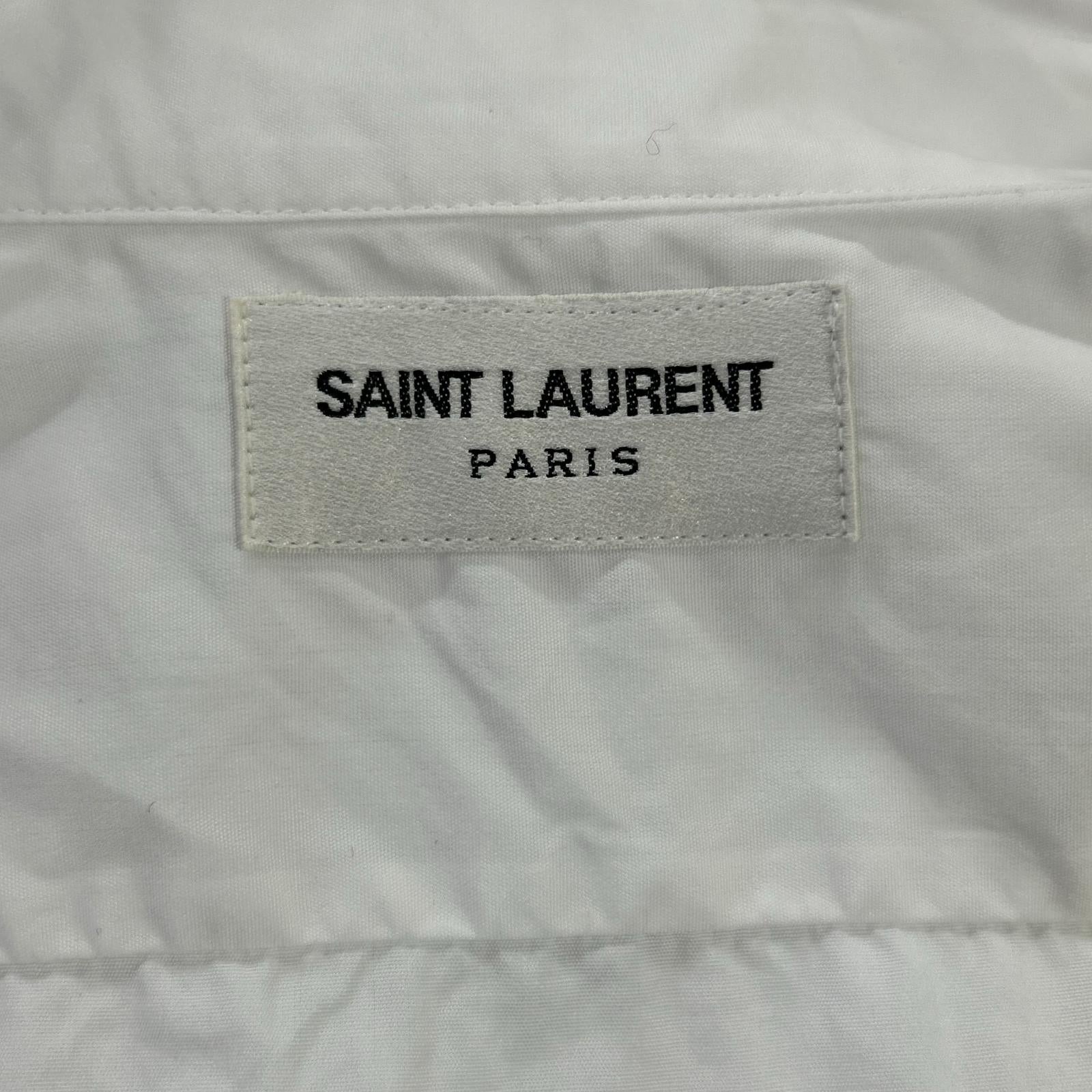 SAINT LAURENT PARIS サンローランパリ 19年 599213 ホワイト コットン 長袖シャツ トップス