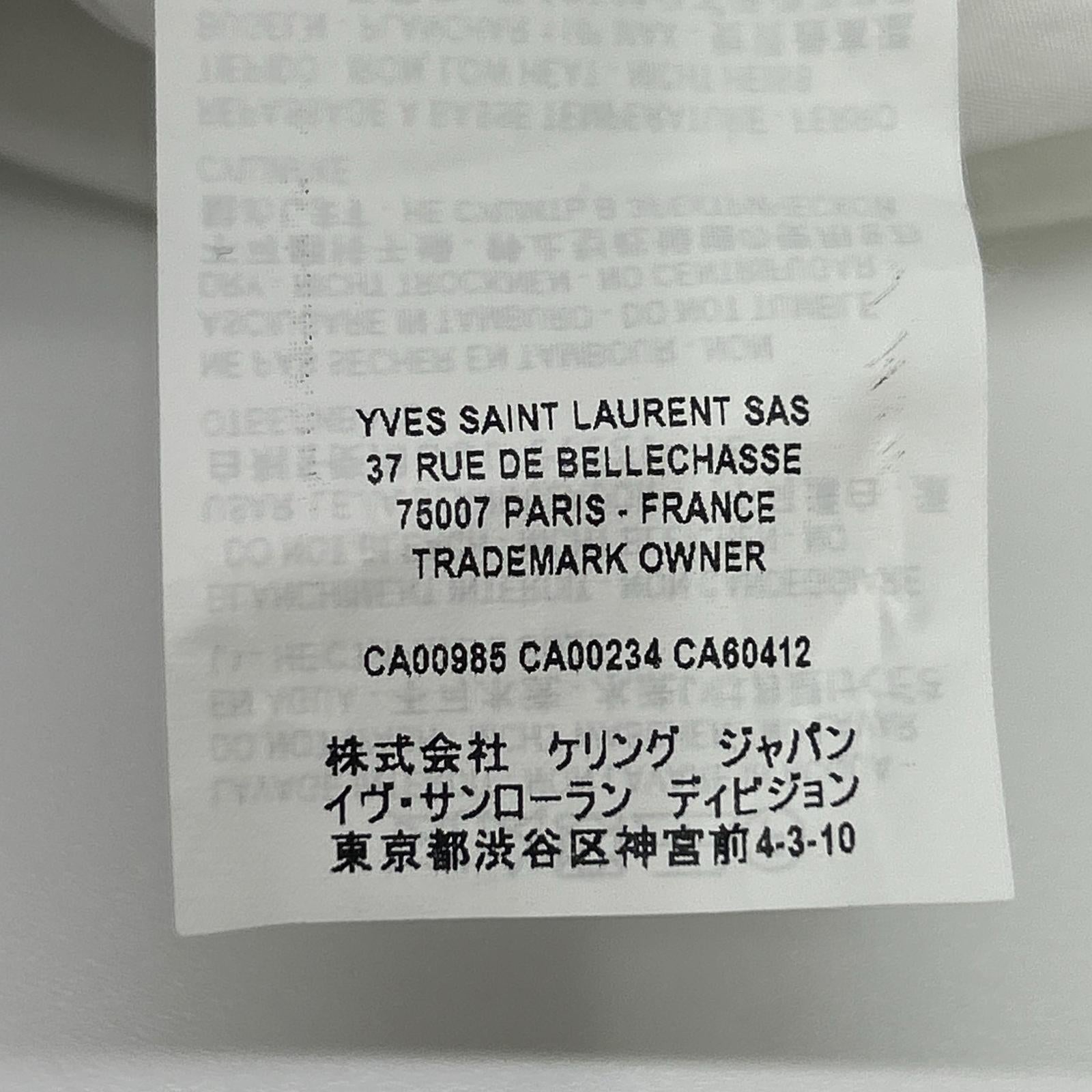 SAINT LAURENT PARIS サンローランパリ 19年 599213 ホワイト コットン 長袖シャツ トップス
